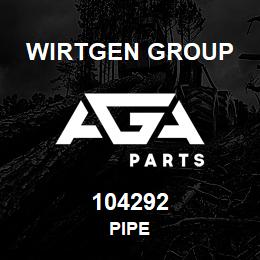 104292 Wirtgen Group PIPE | AGA Parts