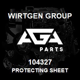 104327 Wirtgen Group PROTECTING SHEET | AGA Parts