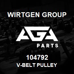 104792 Wirtgen Group V-BELT PULLEY | AGA Parts