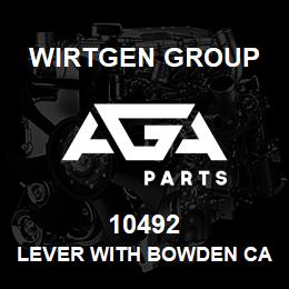 10492 Wirtgen Group LEVER WITH BOWDEN CABLE | AGA Parts