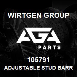 105791 Wirtgen Group ADJUSTABLE STUD BARREL TEE | AGA Parts