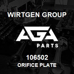 106502 Wirtgen Group ORIFICE PLATE | AGA Parts