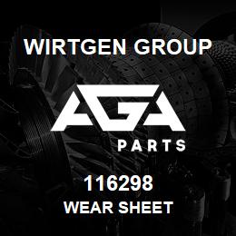 116298 Wirtgen Group WEAR SHEET | AGA Parts