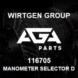116705 Wirtgen Group MANOMETER SELECTOR DIAL | AGA Parts