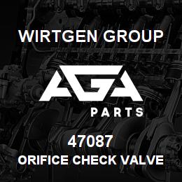 47087 Wirtgen Group ORIFICE CHECK VALVE | AGA Parts