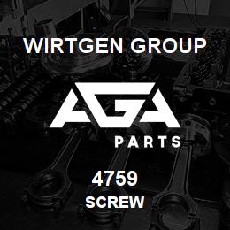 4759 Wirtgen Group SCREW | AGA Parts