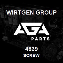 4839 Wirtgen Group SCREW | AGA Parts