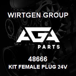 48666 Wirtgen Group KIT FEMALE PLUG 24V DC | AGA Parts
