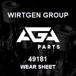 49181 Wirtgen Group WEAR SHEET | AGA Parts