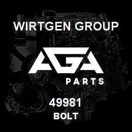 49981 Wirtgen Group BOLT | AGA Parts