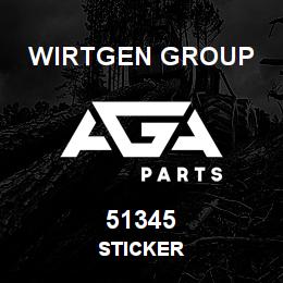 51345 Wirtgen Group STICKER | AGA Parts