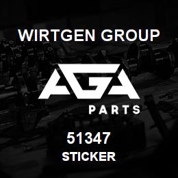 51347 Wirtgen Group STICKER | AGA Parts