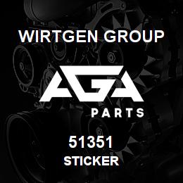 51351 Wirtgen Group STICKER | AGA Parts