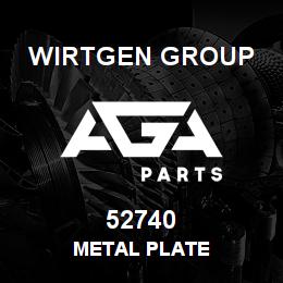 52740 Wirtgen Group METAL PLATE | AGA Parts