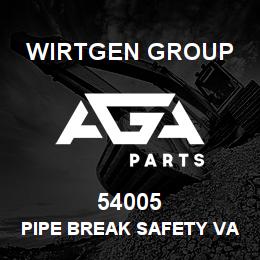 54005 Wirtgen Group PIPE BREAK SAFETY VALVE | AGA Parts