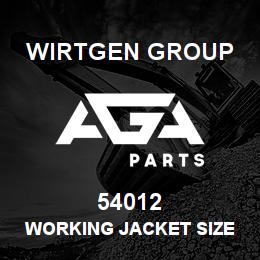 54012 Wirtgen Group WORKING JACKET SIZE S | AGA Parts