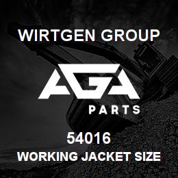 54016 Wirtgen Group WORKING JACKET SIZE XXL | AGA Parts