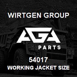 54017 Wirtgen Group WORKING JACKET SIZE XXXL | AGA Parts