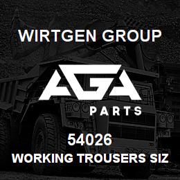 54026 Wirtgen Group WORKING TROUSERS SIZE D46 | AGA Parts