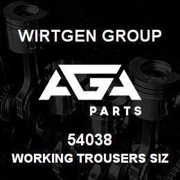 54038 Wirtgen Group WORKING TROUSERS SIZE 52 | AGA Parts
