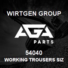 54040 Wirtgen Group WORKING TROUSERS SIZE 56 | AGA Parts
