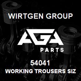 54041 Wirtgen Group WORKING TROUSERS SIZE 58 | AGA Parts