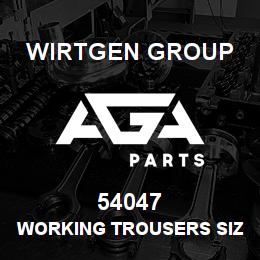54047 Wirtgen Group WORKING TROUSERS SIZE 94 | AGA Parts