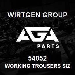 54052 Wirtgen Group WORKING TROUSERS SIZE 106 | AGA Parts