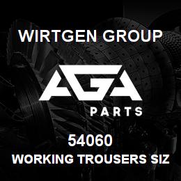 54060 Wirtgen Group WORKING TROUSERS SIZE 56 | AGA Parts