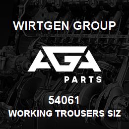 54061 Wirtgen Group WORKING TROUSERS SIZE 58 | AGA Parts
