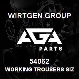 54062 Wirtgen Group WORKING TROUSERS SIZE 60 | AGA Parts