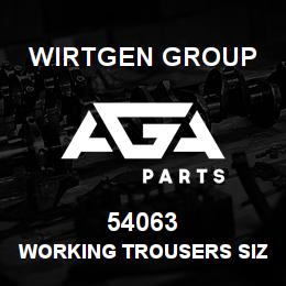 54063 Wirtgen Group WORKING TROUSERS SIZE 62 | AGA Parts