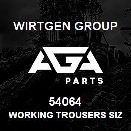 54064 Wirtgen Group WORKING TROUSERS SIZE 64 | AGA Parts