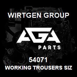 54071 Wirtgen Group WORKING TROUSERS SIZE 29 | AGA Parts