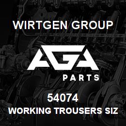 54074 Wirtgen Group WORKING TROUSERS SIZE D38 | AGA Parts