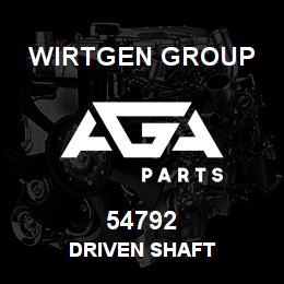 54792 Wirtgen Group DRIVEN SHAFT | AGA Parts