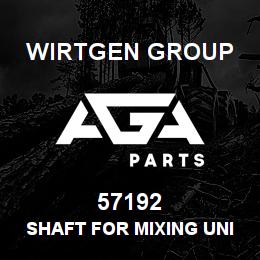 57192 Wirtgen Group SHAFT FOR MIXING UNIT | AGA Parts