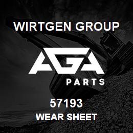 57193 Wirtgen Group WEAR SHEET | AGA Parts