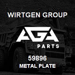 59896 Wirtgen Group METAL PLATE | AGA Parts