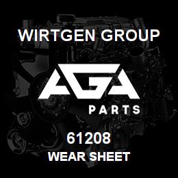 61208 Wirtgen Group WEAR SHEET | AGA Parts