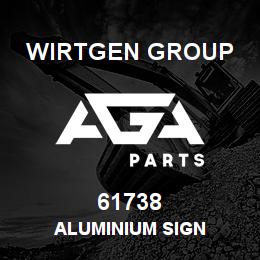 61738 Wirtgen Group ALUMINIUM SIGN | AGA Parts
