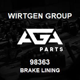 98363 Wirtgen Group BRAKE LINING | AGA Parts