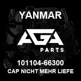 101104-66300 Yanmar cap nicht mehr lieferbar | AGA Parts