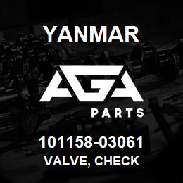 101158-03061 Yanmar valve, check | AGA Parts