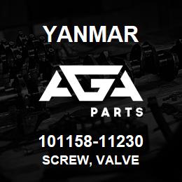 101158-11230 Yanmar SCREW, VALVE | AGA Parts