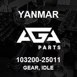 103200-25011 Yanmar GEAR, IDLE | AGA Parts
