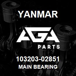 103203-02851 Yanmar MAIN BEARING | AGA Parts