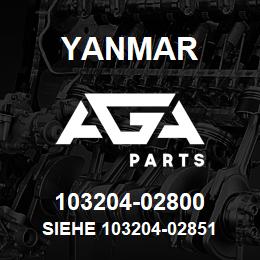 103204-02800 Yanmar siehe 103204-02851 | AGA Parts