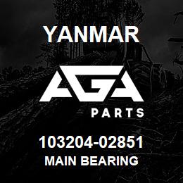 103204-02851 Yanmar MAIN BEARING | AGA Parts
