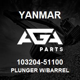 103204-51100 Yanmar PLUNGER W/BARREL | AGA Parts